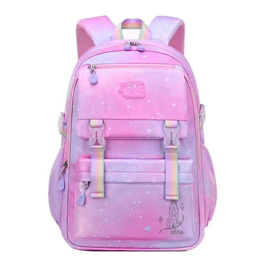 Stylish waterproof nylon backpack by Mandotos International for travel, school, and sports, featuring a unisex design and multiple compartments.