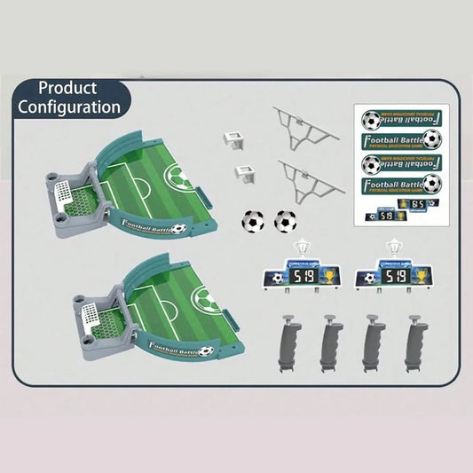 Mandotos International tabletop soccer game with two-player football table for parent-child interactive play.