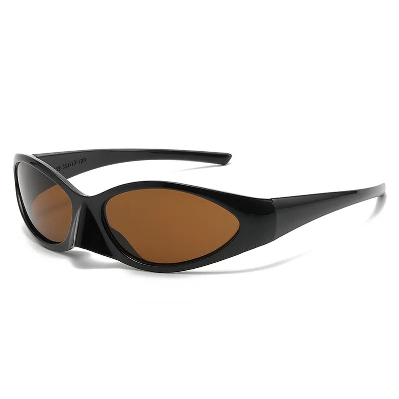 Mandotos International trendy Y2K male and female sunglasses with minimalist eagle mouth design for 2024 fashion.