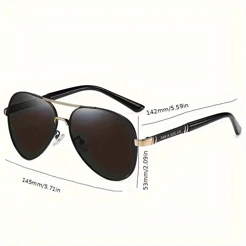 Two pairs of elegant red sunglasses with metal frames and TAC lenses, stylish and designed for sharp vision by Mandotos International.