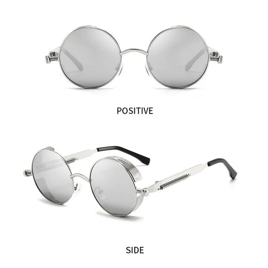 Vintage punk street style sunglasses by MANDOTOS INTERNATIONAL, windproof unisex hip-hop eyewear with bold, edgy design.
