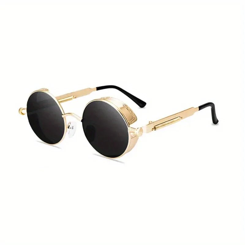 Vintage punk street style sunglasses by MANDOTOS INTERNATIONAL, windproof unisex hip-hop sunglasses with bold personality design.
