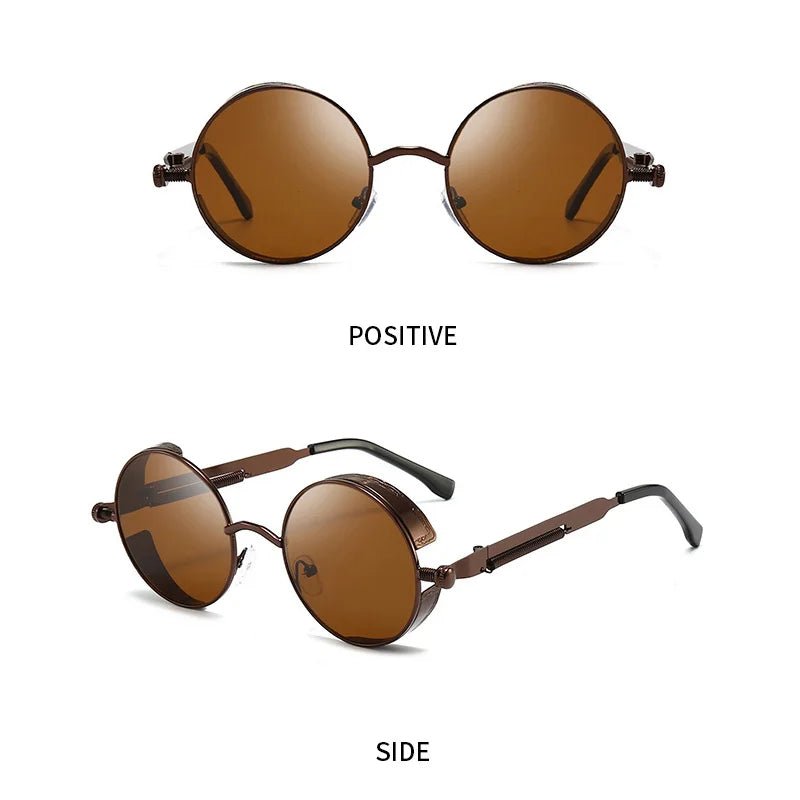 Vintage punk street style sunglasses by MANDOTOS INTERNATIONAL, windproof unisex hip-hop eyewear with bold, edgy design.