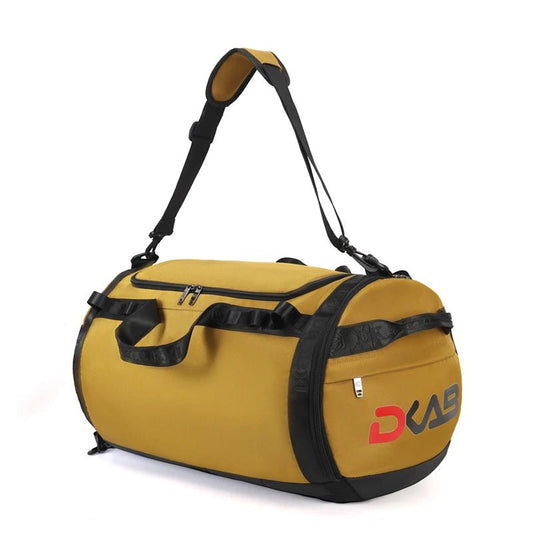 Mandotos International waterproof Oxford gym bag for men with duffel style, tote design, and shoe compartment for easy organization.