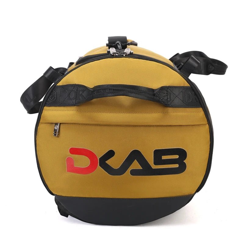 Mandotos International waterproof Oxford gym bag for men, duffel tote with shoe compartment and durable design.