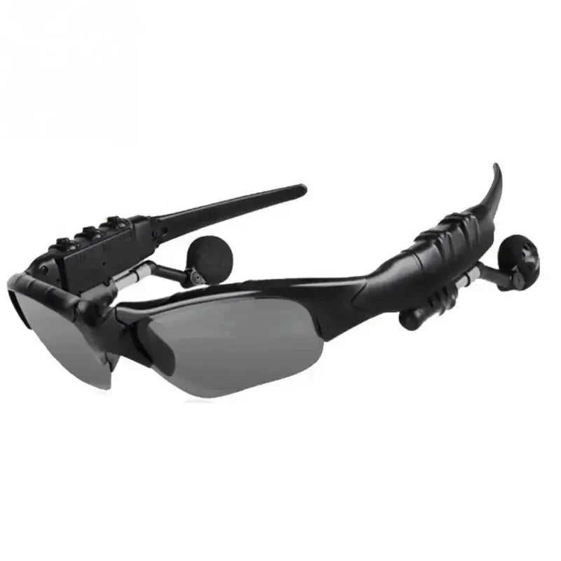 Mandotos International wireless stereo smart glasses with microphone for driving and cycling, featuring sleek design and integrated audio.