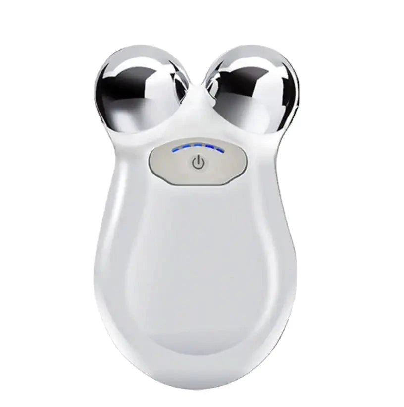 Mandotos International YouthBoost Microcurrent Facial Toner bottle with pump and label, designed for skin rejuvenation.
