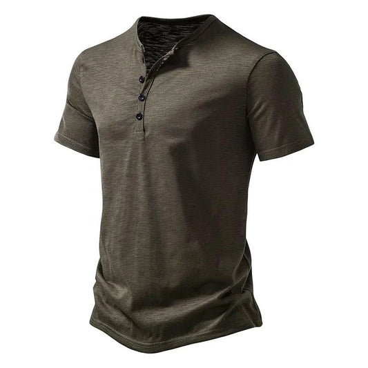 Mandotos King Billion men's knit top, breathable lightweight casual wear for spring and summer, shown in beige fabric.