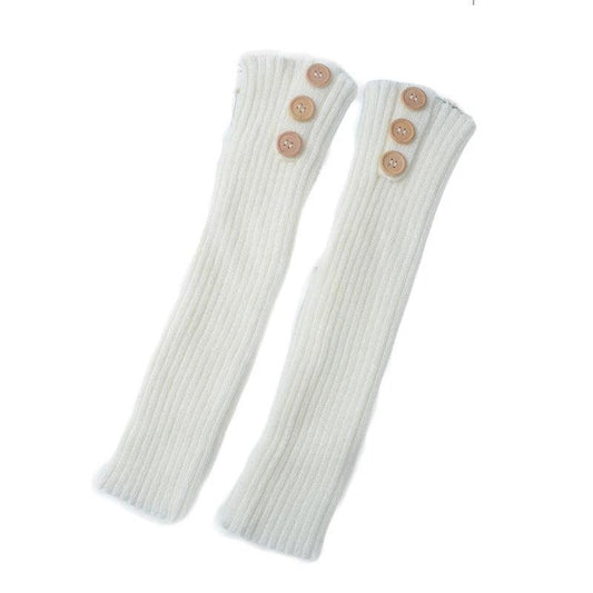 Mandotos knitted wool knee-high leggings and socks set, warm and comfortable for daytime wear, featuring a cozy knit pattern.