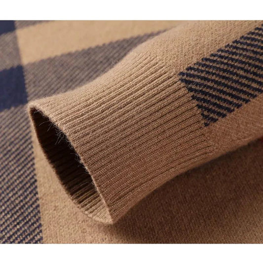 Mandotos men's knitwear casual crew neck top, featuring a comfortable sweater with a relaxed fit and ribbed cuffs.