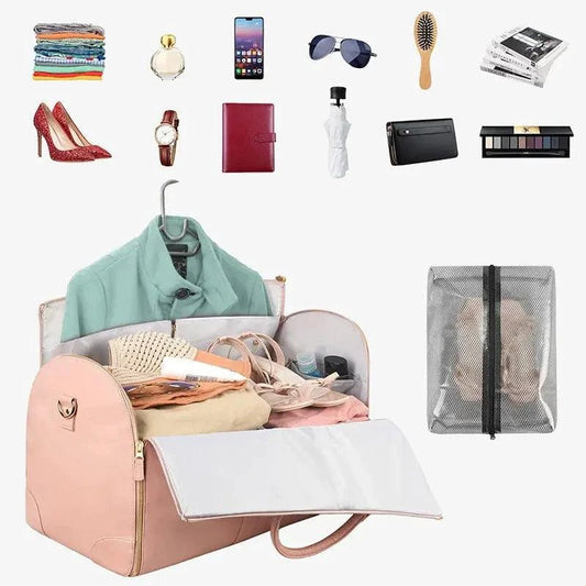 Mandotos ladies' spacious Journey duffle bag with multiple compartments and sturdy handles, ideal for travel.