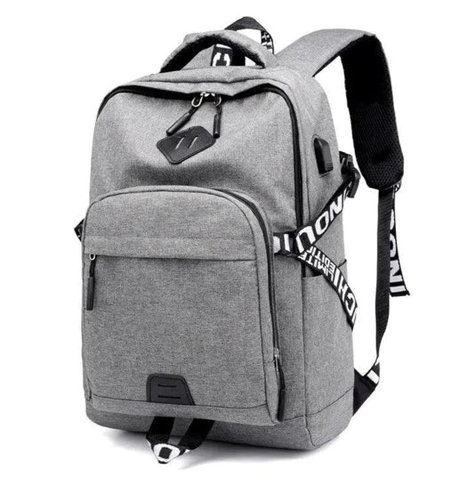 MANDOTOS laptop backpack with USB charging port, durable design, multiple compartments, ideal for daily work and travel convenience.