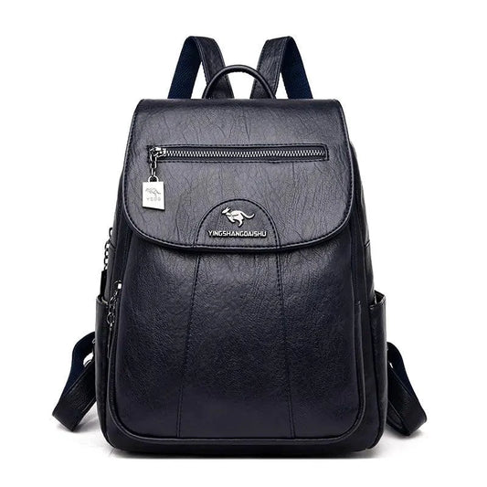 Mandotos luxury embossed leather backpack with sleek design, featuring textured surface and sturdy straps for stylish everyday use.