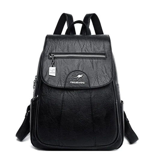 Mandotos luxury embossed leather backpack with sleek design and sturdy straps, perfect for stylish everyday use.