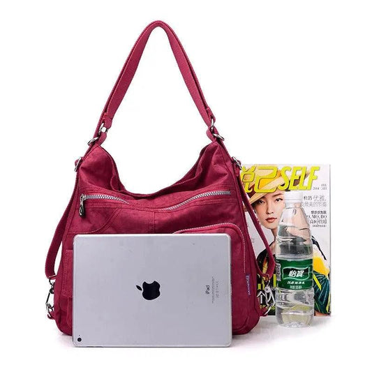 Luxury MANDOTOS waterproof Bylon cloth handbag with large capacity, crossbody and shoulder styles, for women.