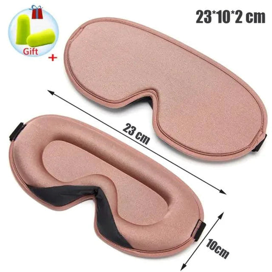 Luxurious silk sleep mask with memory foam padding by MANDOTOS, designed for comfortable, restful sleep.