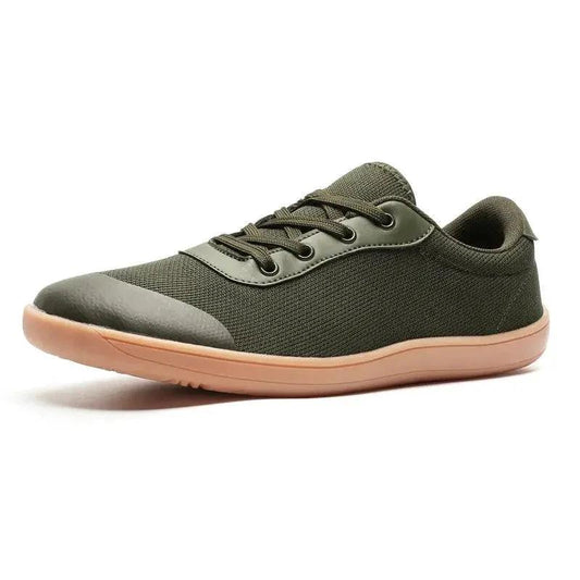 Mandotos men's breathable wide toe mesh running shoes with lightweight responsive sole for comfort and support.