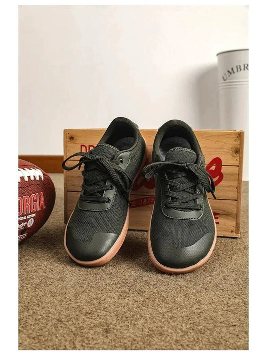 Mandotos men's breathable wide toe mesh running shoes with lightweight responsive sole designed for comfort and performance.
