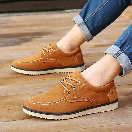 Mandotos men's canvas shoes in black, Korean edition, casual Old Beijing style for spring and autumn.