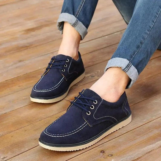 Mandotos men's black canvas shoes from the Korean edition, casual Old Beijing style for spring and autumn seasons.