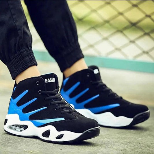 Mandotos men's air cushion basketball shoes, wear-resistant sneakers with supportive design for men’s sports performance.