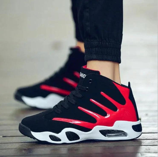Mandotos men's air cushion basketball shoes with wear-resistant sole and supportive design for basketball and active wear.