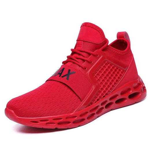 Men's cushioned running shoes by MANDOTOS with breathable mesh upper and supportive sole for comfort and performance.