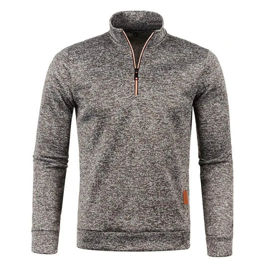 Men's MANDOTOS half-zip turtleneck sweatshirt, cozy and stylish for fall, featuring a half zipper and comfortable fit.