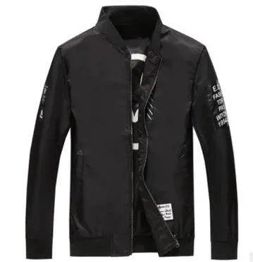 Men's reversible flight jacket by MANDOTOS, suitable for autumn and winter, showing the jacket's dual-sided design and lightweight material.
