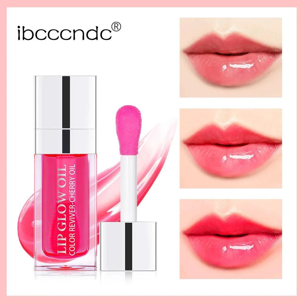 Mandotos moisturizing lip balm oil with plumping and exfoliating lip gloss in a sleek tube, designed to hydrate and enhance lips.