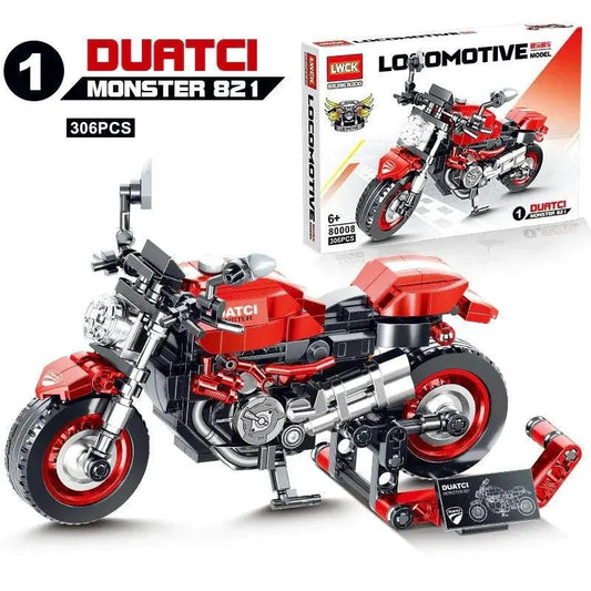 Mandotos motorcycle model educational toy with detailed plastic motorcycle replica for learning and play.
