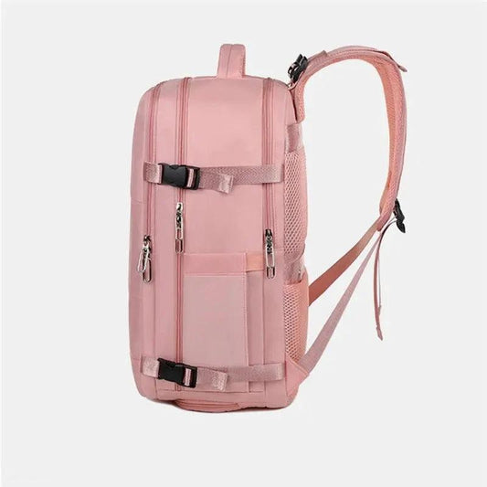 Mandotos large-capacity travel backpack for women with dry and wet compartments, suitable for college students and travel.