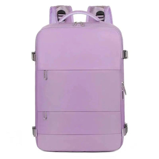 Mandotos large-capacity travel backpack for women with dry and wet compartments, ideal for college students and travelers.