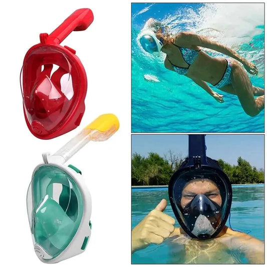 Mandotos OceanView snorkel mask with 180° panoramic vision, featuring a comfortable fit for underwater snorkeling adventures.
