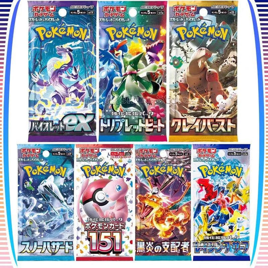 Mandotos Original Pokémon Card Game PTCG Japanese Edition single pack with SV1V, SV2D, SV3A Bale Off trading cards, vibrant card designs