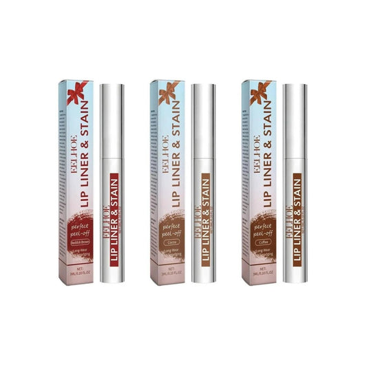 Mandotos peeling lip gloss and waterproof lip liner set with long-lasting, hydrating matte finish and peel-off tattoo lip stain.