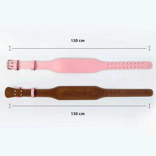 Pink Power Women's Weightlifting Belt by MANDOTOS, supportive belt for strength training and safety during lifts.