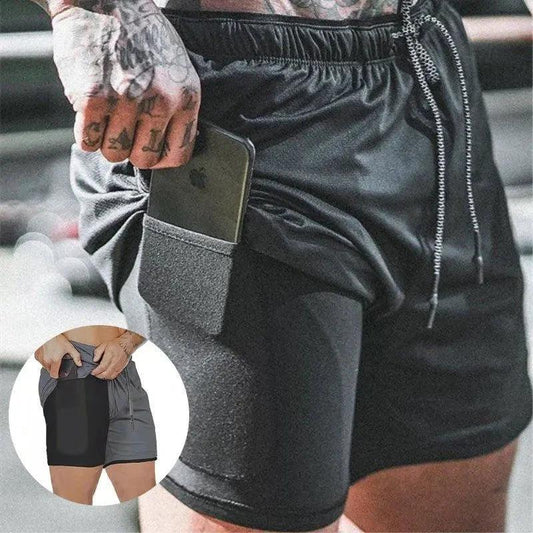 Mandotos Pocket Compression Shorts for men, featuring a comfortable fit with side pocket and athletic design.