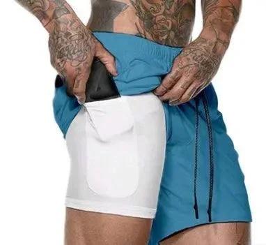 Mandotos pocket compression shorts in black with side pockets, designed for athletic support and comfort during workouts.