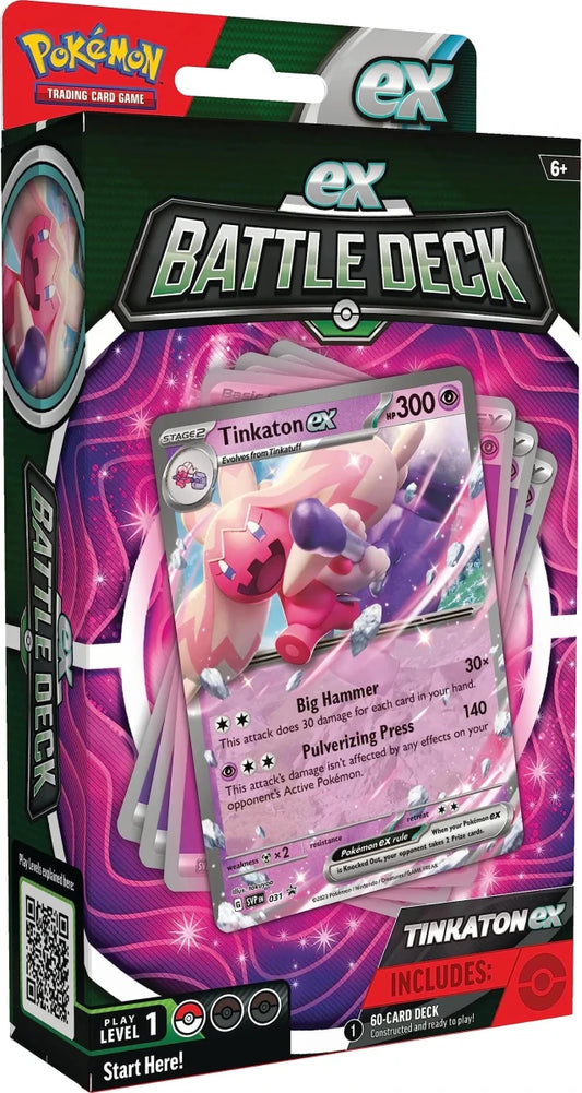 Mandotos Pokémon TCG Blitz Tinkaton ex card featuring vibrant artwork and detailed design of the Tinkaton ex character.