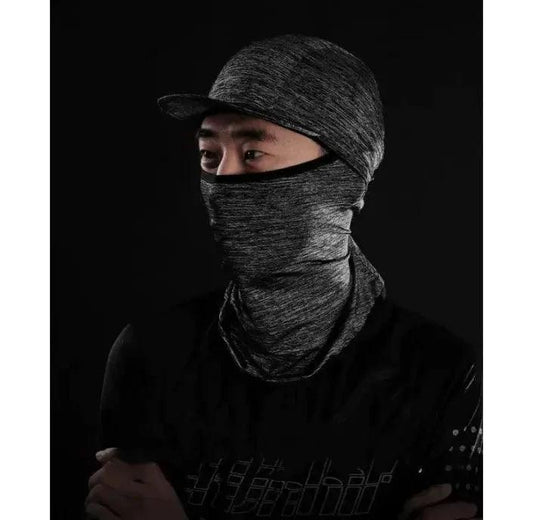 Mandotos protection hood, lightweight fabric cover for head and neck, designed for safety and comfort.