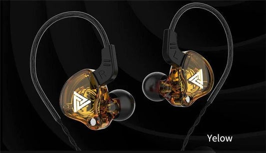 Mandotos QKZ AK6 HiFi wired earphones with copper driver and built-in microphone, in-ear design for high-quality sound.