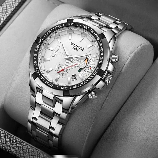 Mandotos men's quartz waterproof sports wristwatch with a sleek dial and durable strap, ideal for active wear.