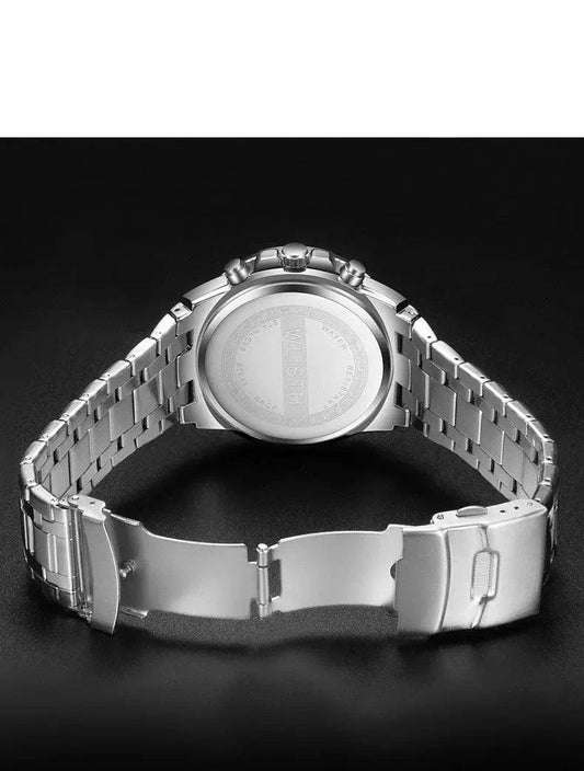 Mandotos men's quartz wristwatch featuring a waterproof sports design with a sleek dial and durable strap.