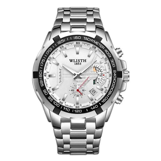 Mandotos men's quartz wristwatch with waterproof sports design, featuring a round dial and durable strap.