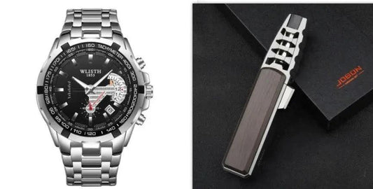 Mandotos men's quartz waterproof sports watch with a sleek wristwatch design, suitable for active and everyday wear.
