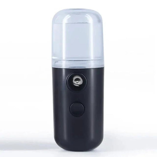 Mandotos RadiantGlow Nano Mist facial sprayer showing a sleek handheld ultrasonic hydrating beauty device for flawless skin.