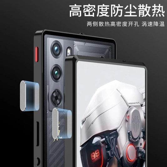Mandotos RedMagic 9S Pro transparent acrylic case with sleek metal frame for ultimate protection and stylish look.