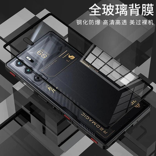 Mandotos RedMagic 9S Pro transparent acrylic case with sleek metal frame and protective design for ultimate device safety