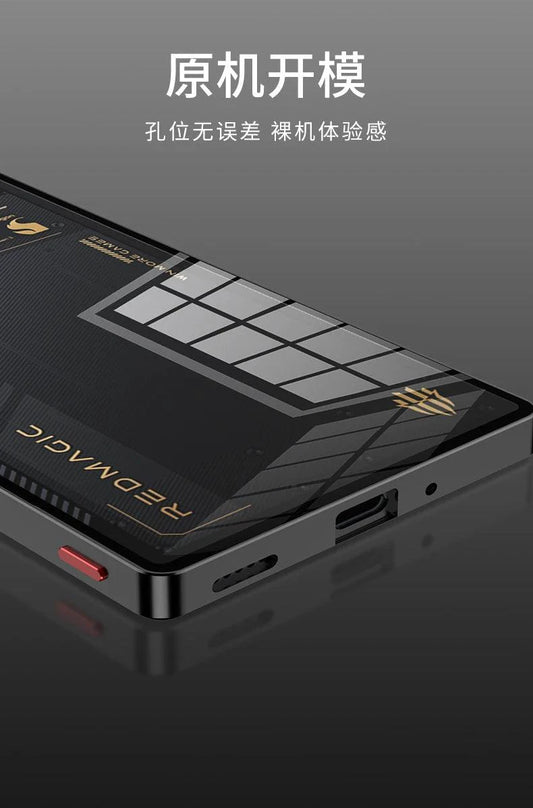 Mandotos RedMagic 9S Pro transparent acrylic case with sleek metal frame for ultimate protection and stylish look.